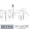 Bristan Casino Cascade Bath Shower Mixer Tap Dimensions